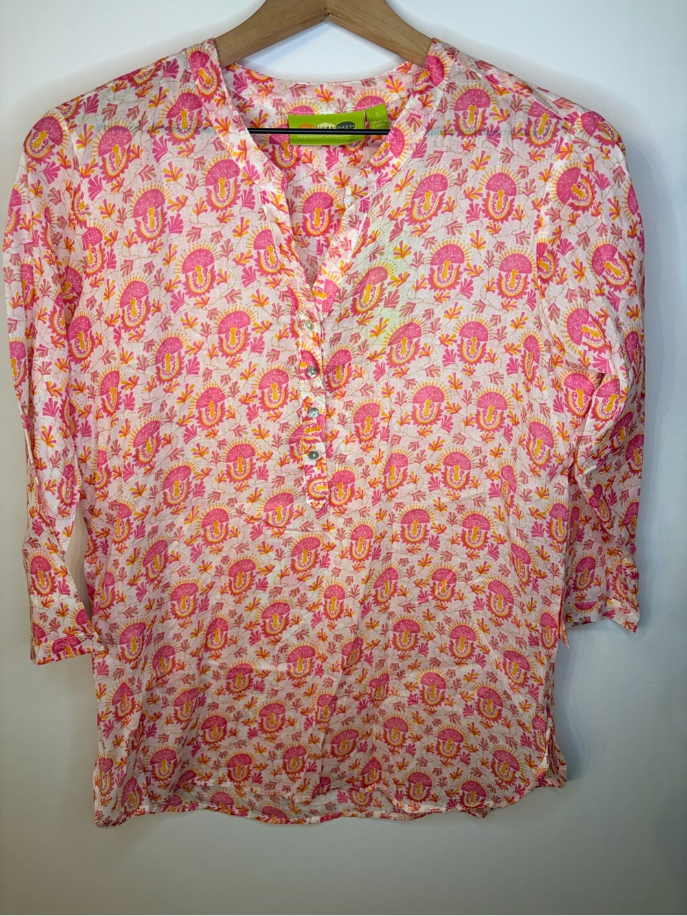 *NWT* Rock, Flower, Paper Women’s Iris Pink Voile Tunic, Size Small